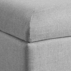 Tectake Sitzbank Ranya Gepolstert In Leinenoptik 300kg Mit Stauraum - Hellgrau - 403962 -Tectake 07892dd8 48bd 4b47 827a f32a4d5d6eb9