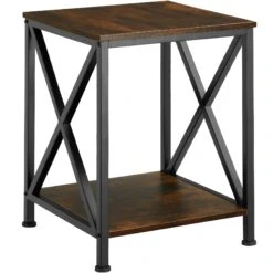 Tectake Beistelltisch Saint Louis 55x56cm - Industrial Dunkelbraun - 404445 10 Tectake Beistelltisch Saint Louis 55x56cm - Industrial Dunkelbraun - 404445 -Tectake 087e96bc 8eae 45cd 8a03 6f6576e54d88 7