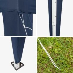 Tectake Faltbarer Garten Pavillon 3x3m - Blau - 401621 -Tectake 088100da 3abf 4b96 9e9e a6cf90a75bd8