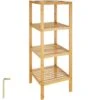 Tectake Bambus Standregal 4 Böden 33x33x97cm - Braun - 401647