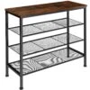 Tectake Schuhregal Newport 80,5x30,5x72,5cm - Industrial Dunkelbraun - 404293