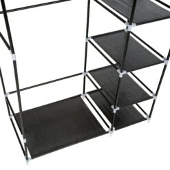 Tectake Stoffschrank 6 Fächer 107x175x45cm - Schwarz - 402530 -Tectake 1194a0b6 7041 47f2 9f33 a2691803c9c4