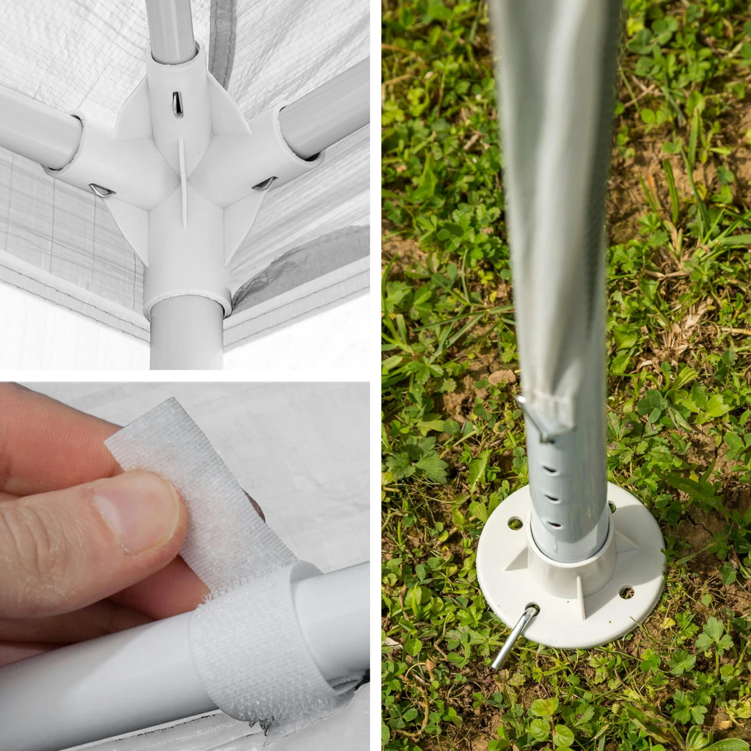 Tectake Garten Pavillon 9x3m Mit 8 Seitenteilen - Weiß - 400934 7 Tectake Garten Pavillon 9x3m Mit 8 Seitenteilen - Weiß - 400934 – Bild 7