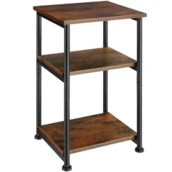 Tectake Beistelltisch Rochester 41,5x41x56cm - Industrial Dunkelbraun - 404265 -Tectake 14c4a545 82f0 469a aef0 01da20e10766 6
