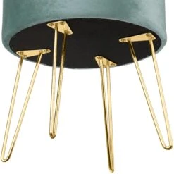 Tectake Sitzhocker Ava Gepolstert In Samtoptik 300kg Mit Stauraum - Türkis - 403954 -Tectake 151407d0 6942 4dec 9826 1f60a051c67b