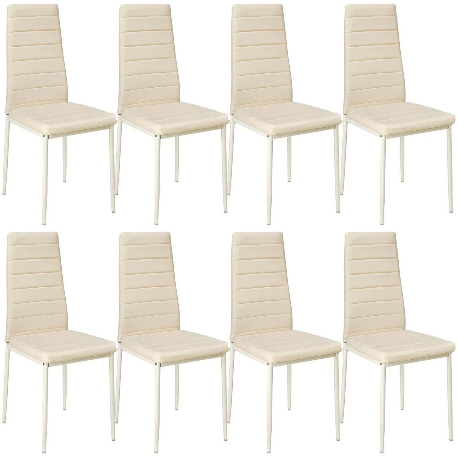 Tectake 4 Esszimmerstühle, Kunstleder - Beige - 401847 2 Tectake 4 Esszimmerstühle, Kunstleder - Beige - 401847 – Bild 2