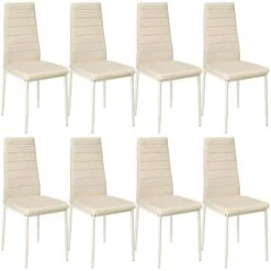 Tectake 8 Esszimmerstühle Kunstleder - Braun - 404119 -Tectake 1707bacb c64e 40a9 a7a2 d851b24c79e9