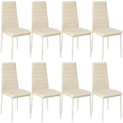 Tectake 8 Esszimmerstühle Kunstleder - Weiß - 404120 -Tectake 1707bacb c64e 40a9 a7a2 d851b24c79e9 5