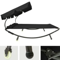 Tectake Gartenliege Für 2 Personen - Schwarz - 401495 -Tectake 172edfc4 91a4 4555 a0ad b6722d53dc0c