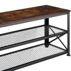 Tectake Schuhregal Blackpool 101x30,5x45,5cm - Industrial Dunkelbraun - 404289 -Tectake 17a8516b 426d 4fd5 93f3 0ec5bdb3601d