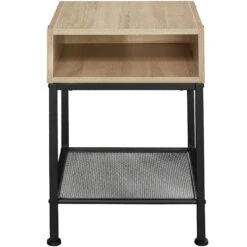 Tectake Nachttisch Harlow 40,5x40,5x52,5cm - Industrial Holz Hell, Eiche Sonoma - 404361 -Tectake 1910fdee 0a0b 4642 9cb3 c9bcb0db62ba