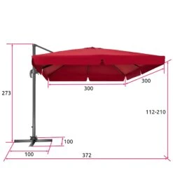 Tectake Sonnenschirm Ampelschirm 424cm Mit Fußpedal - Weinrot - 402996 12 Tectake Sonnenschirm Ampelschirm 424cm Mit Fußpedal - Weinrot - 402996 -Tectake 191b28f8 2245 484c bbf2 21d7e20f72c7