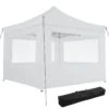 Tectake Faltbarer Garten Pavillon 3x3m Mit 4 Seitenteilen - Weiß - 403153