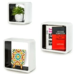 Tectake Würfel Wandregal Lena - Schwarz/weiß - 403182 13 Tectake Würfel Wandregal Lena - Schwarz/weiß - 403182 -Tectake 1f50734f fe94 4d22 94aa 8b708e139746