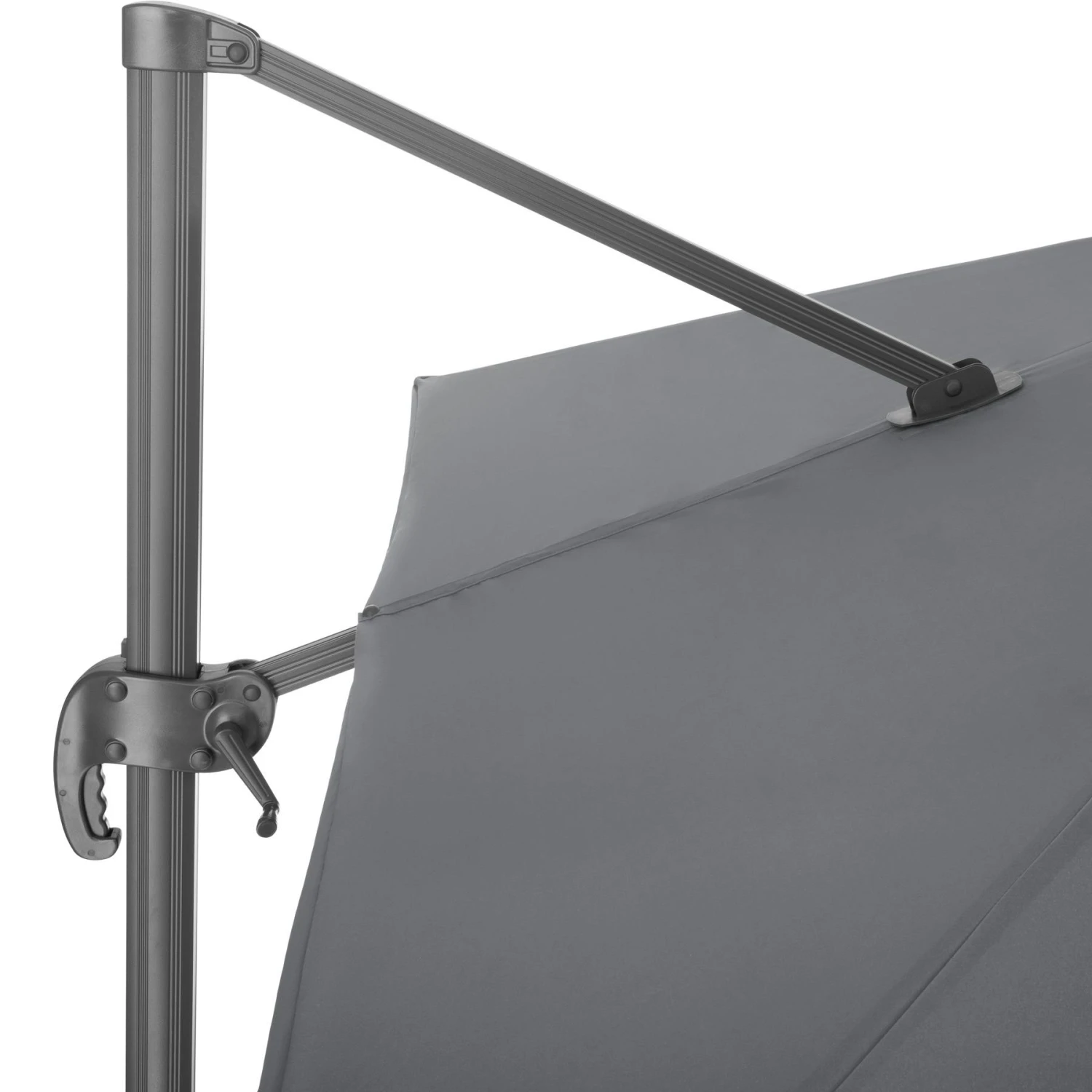 Tectake Sonnenschirm Ampelschirm 424cm Mit Fußpedal - Grau - 402994 7 Tectake Sonnenschirm Ampelschirm 424cm Mit Fußpedal - Grau - 402994 – Bild 7