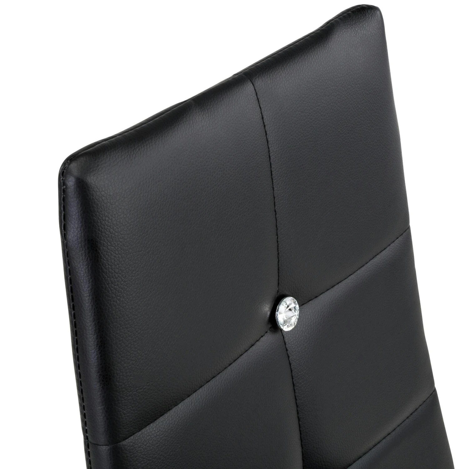 Tectake 4 Esszimmerstühle, Kunstleder Mit Glitzersteinen - Schwarz - 402545 7 Tectake 4 Esszimmerstühle, Kunstleder Mit Glitzersteinen - Schwarz - 402545 – Bild 7