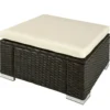 Tectake Rattan Sitzhocker - Braun Gemischt - 403404