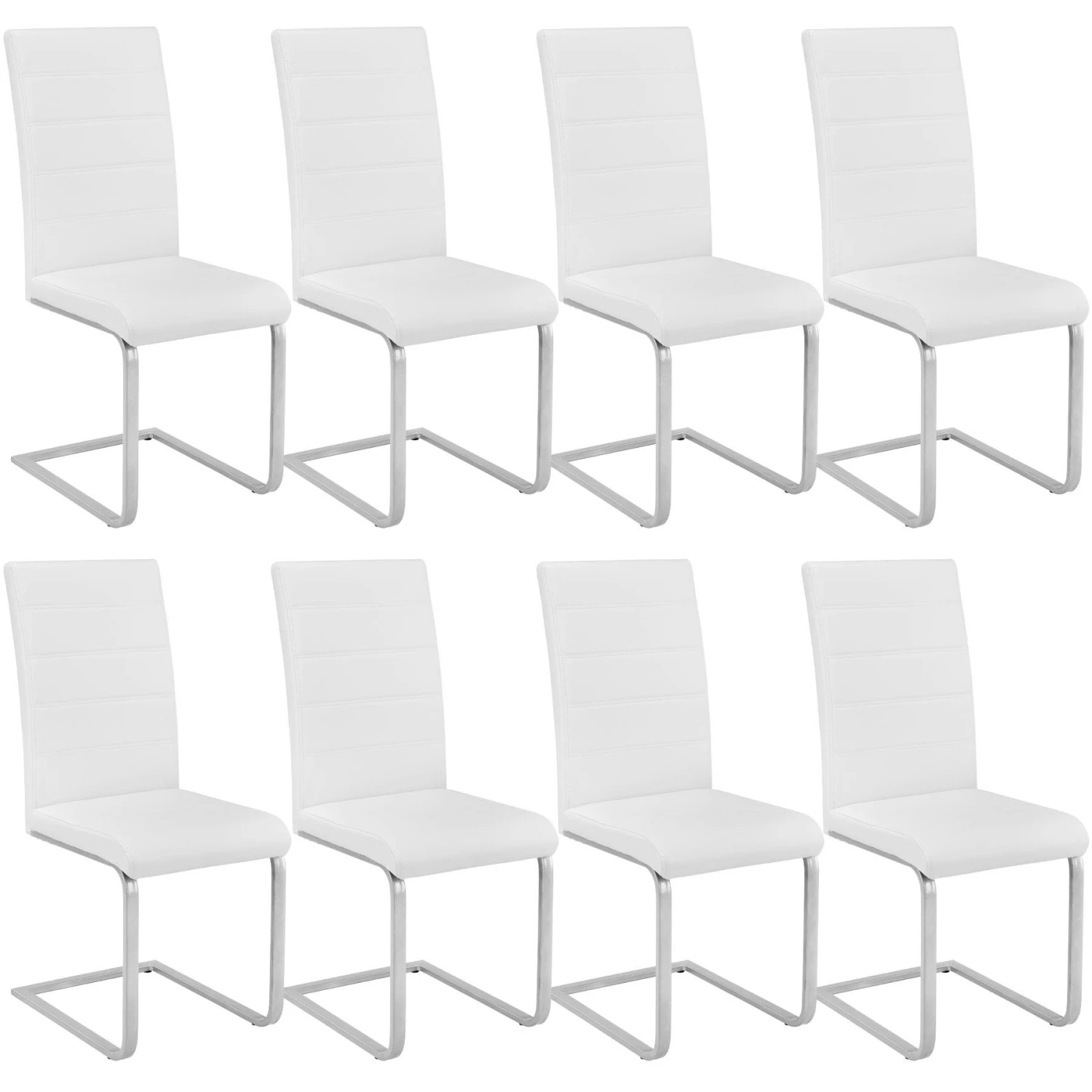 Tectake 8 Schwingstühle, Kunstleder - Schwarz - 404127 2 Tectake 8 Schwingstühle, Kunstleder - Schwarz - 404127 – Bild 2