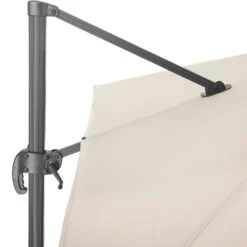Tectake Sonnenschirm Ampelschirm 424cm Mit Fußpedal - Beige - 402992 -Tectake 2c12ee4e 1632 4274 a172 a55e5019e507