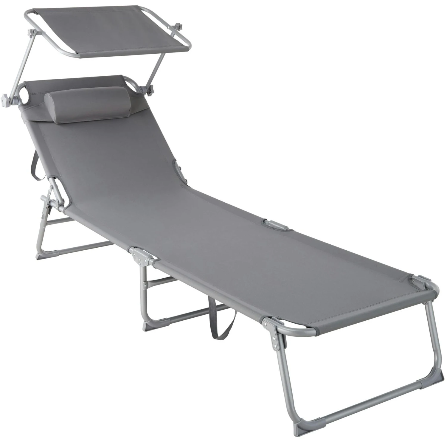 Tectake Gartenliege 4-stufig Mit Kopfpolster - Schwarz - 403415 3 Tectake Gartenliege 4-stufig Mit Kopfpolster - Schwarz - 403415 – Bild 3