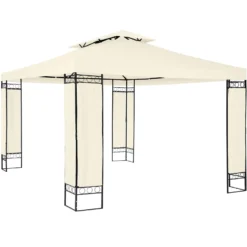 Tectake Gartenpavillon Siana Ø 350 Cm - Creme - 403266 -Tectake 2e279bf5 253b 4e1e a8e1 06e4091faf68 1
