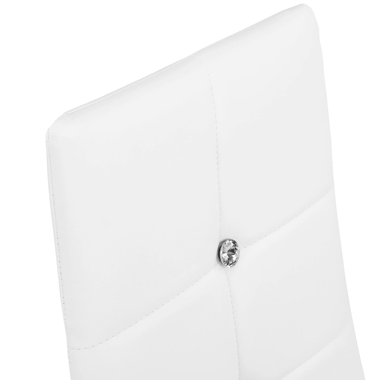 Tectake 6 Esszimmerstühle, Kunstleder Mit Glitzersteinen - Weiß - 402543 7 Tectake 6 Esszimmerstühle, Kunstleder Mit Glitzersteinen - Weiß - 402543 – Bild 7