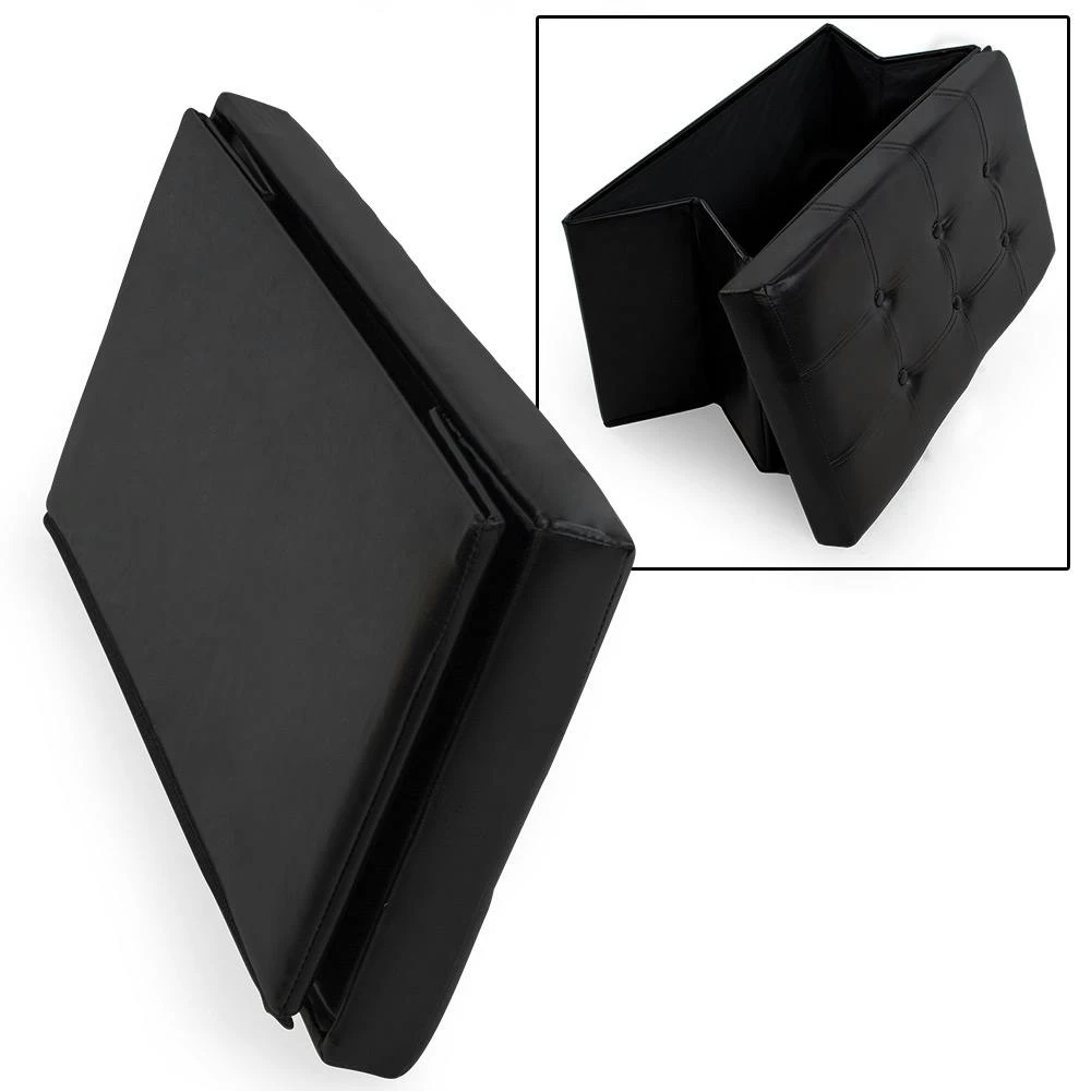 Tectake Faltbarer Sitzhocker Aus Kunstleder Mit Stauraum 80x40x40cm - Schwarz - 400867 6 Tectake Faltbarer Sitzhocker Aus Kunstleder Mit Stauraum 80x40x40cm - Schwarz - 400867 – Bild 6