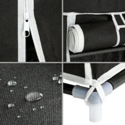 Tectake Stoffschrank 6 Fächer 107x175x45cm - Schwarz - 402530 -Tectake 36546c5d 0f04 4069 93b1 ecf642ea5370