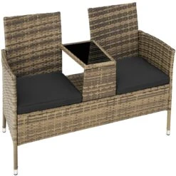 Tectake Rattan Sitzhocker - Braun Gemischt - 403404 -Tectake 3866b86c 0c68 417d b818 5064cd6ad9b0 1
