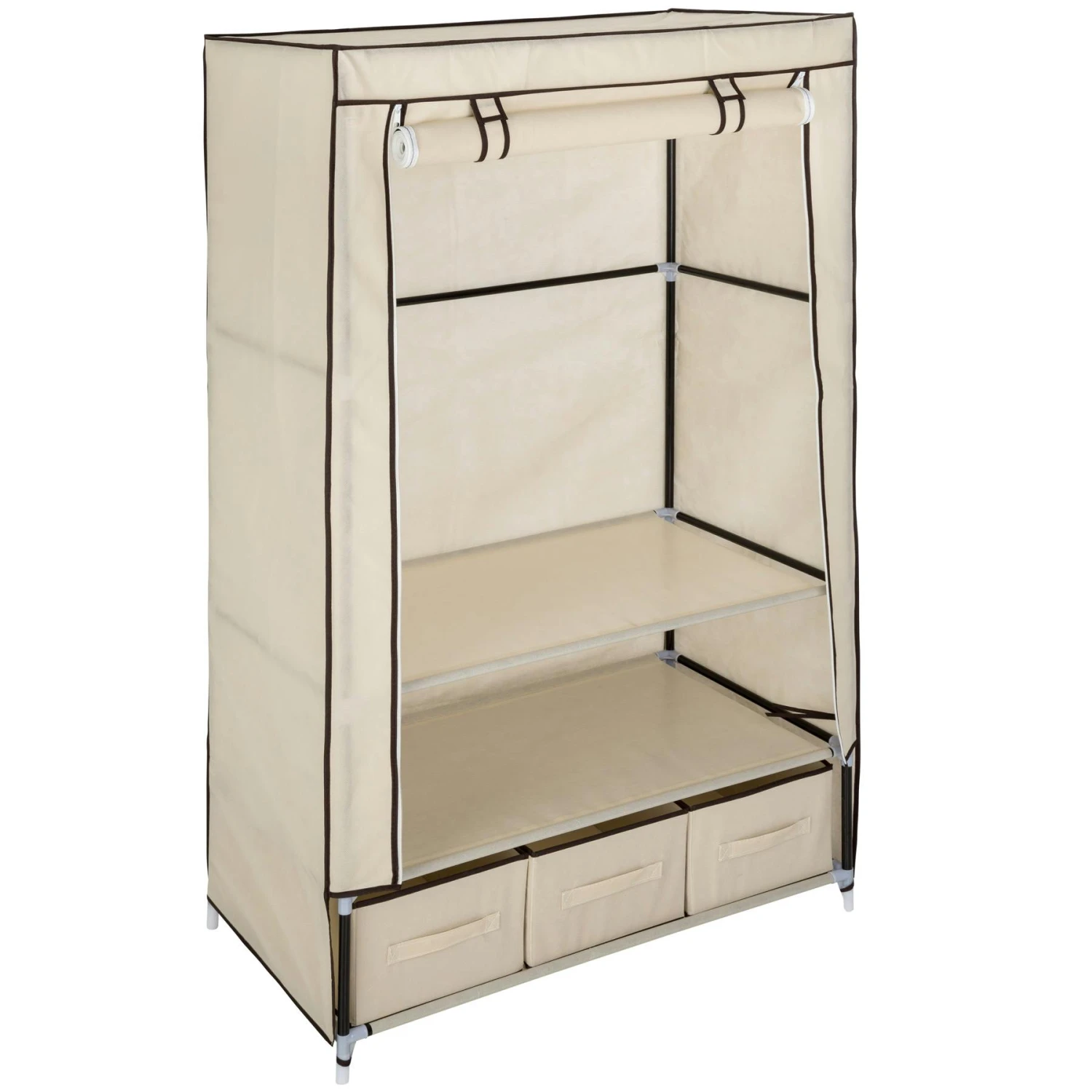 Tectake Stoffschrank 6 Fächer 107x175x45cm - Beige - 402529 4 Tectake Stoffschrank 6 Fächer 107x175x45cm - Beige - 402529 – Bild 4
