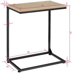 Tectake Beistelltisch Cardiff 55,5x35x67cm - Industrial Holz Hell, Eiche Sonoma - 404262 -Tectake 3a28ea07 5b99 4cc6 9081 734bdd87cbe2