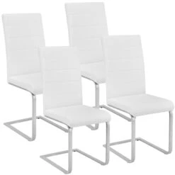 Tectake 2 Schwingstühle, Kunstleder - Weiß - 402550 -Tectake 3b5d6402 db61 479e af63 71947e457a89