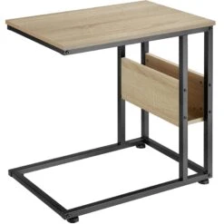 Tectake Beistelltisch Wigan 55x36,5x60cm - Industrial Holz Hell, Eiche Sonoma - 404278