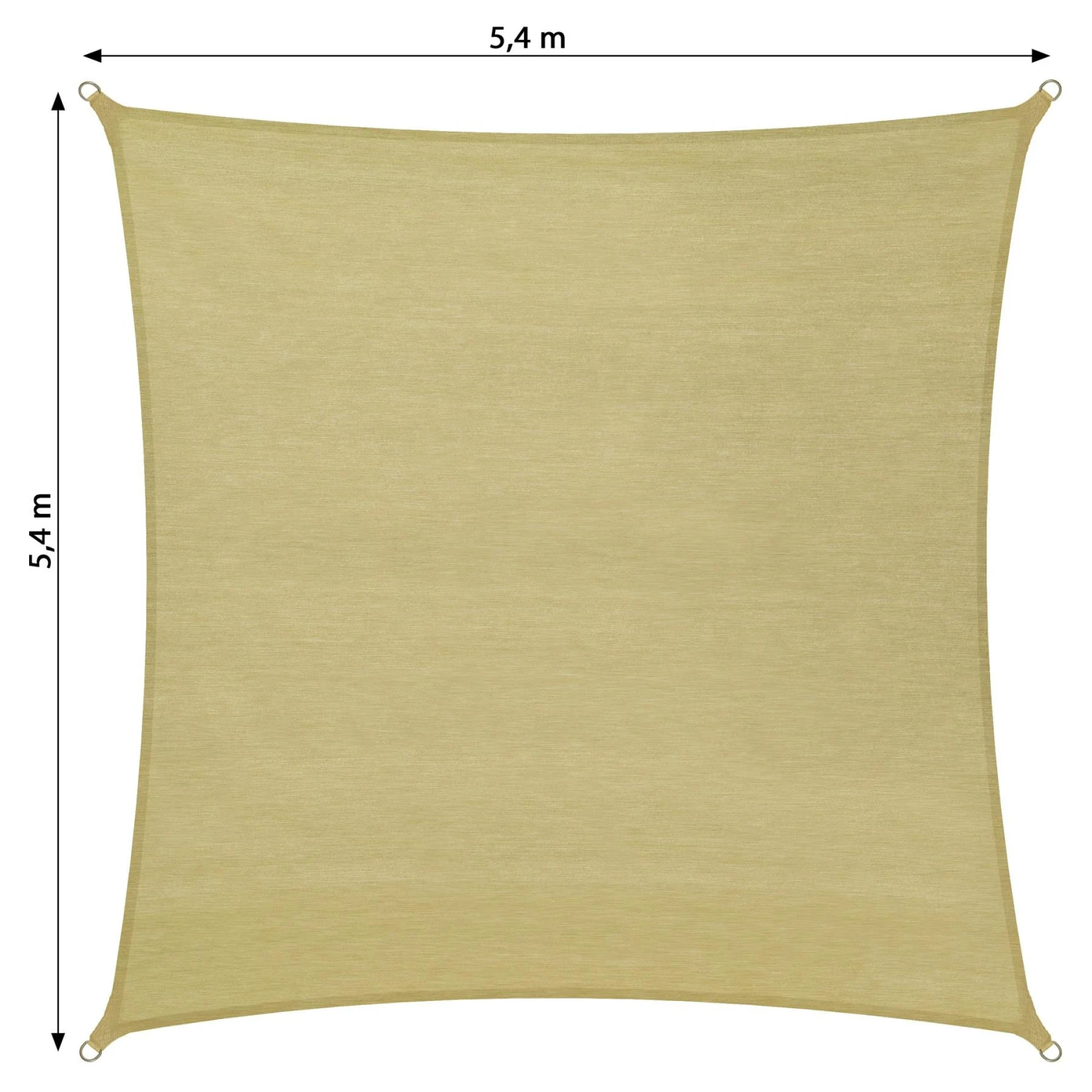 Tectake Polyethylen Sonnensegel Quadratisch Beige - 540 X 540 Cm - 402607 6 Tectake Polyethylen Sonnensegel Quadratisch Beige - 540 X 540 Cm - 402607 – Bild 6