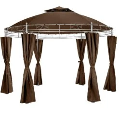 Tectake Gartenpavillon Leyla 390 X 290cm - Braun - 403273 -Tectake 41b62f2d bc9b 4fe3 baff fc0636b88c32