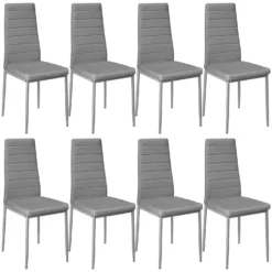 Tectake 8 Esszimmerstühle Kunstleder - Weiß - 404120 -Tectake 4785522a 697b 4b66 b6a7 1da3bf70a101 4