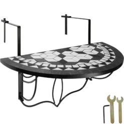 Tectake Balkontisch Zum Einhängen Mit Mosaikmuster Klappbar 75x65x62cm - Terracotta/weiß - 402774 9 Tectake Balkontisch Zum Einhängen Mit Mosaikmuster Klappbar 75x65x62cm - Terracotta/weiß - 402774 -Tectake 48e238ca 7497 416b 96d8 d3ccceac90b7 5