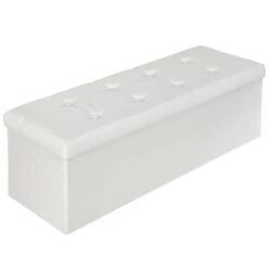 Tectake Faltbare Sitztruhe Aus Polyester Mit Stauraum 110x38x38cm - Hellgrau - 402239 -Tectake 49040e42 1c48 42e6 a2ff 7444a098bfc7 1