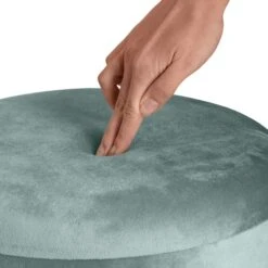 Tectake Sitzhocker Sarina Gepolstert In Samtoptik 300kg Mit Stauraum - Türkis - 403959 -Tectake 492da421 29b5 4460 a287 7af8c40ab8d8