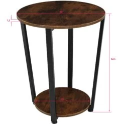 Tectake Beistelltisch Swindon 50x62,5cm - Industrial Dunkelbraun - 404215 -Tectake 5033658d 4f44 457f bc7e 703d47ec2876