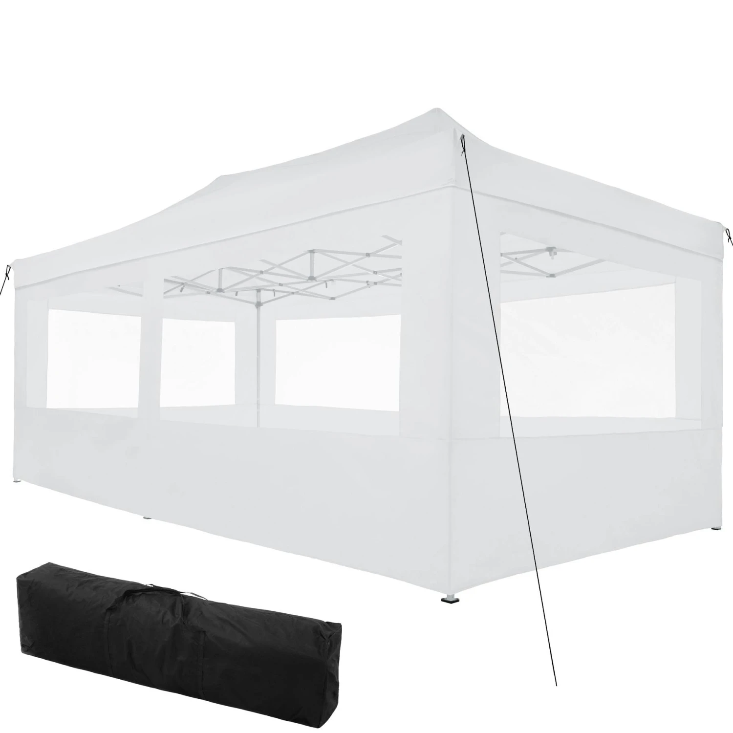 Tectake Faltbarer Garten Pavillon 3x6m Mit 4 Seitenteilen - Schwarz - 403164 2 Tectake Faltbarer Garten Pavillon 3x6m Mit 4 Seitenteilen - Schwarz - 403164 – Bild 2