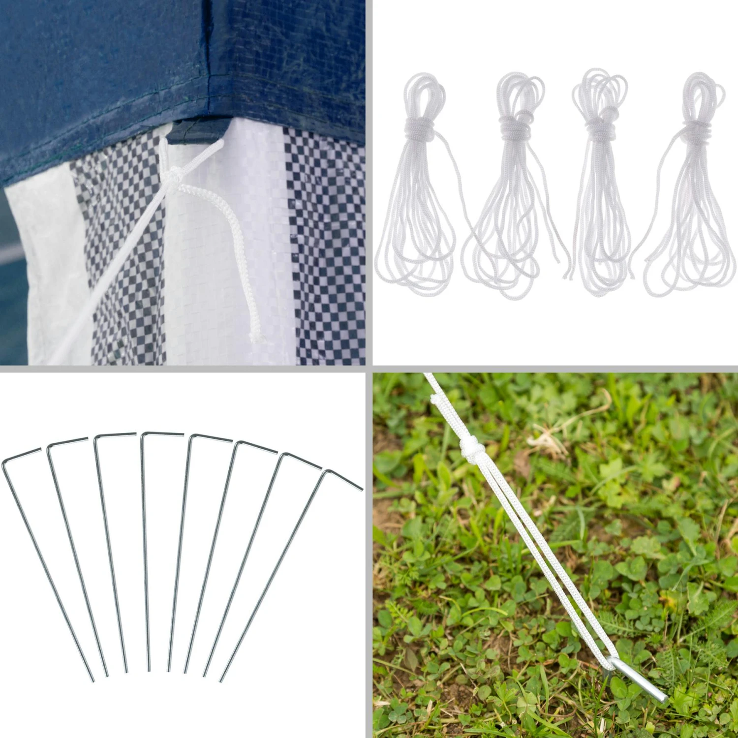 Tectake Garten Pavillon 3x3m - Blau - 401618 7 Tectake Garten Pavillon 3x3m - Blau - 401618 – Bild 7