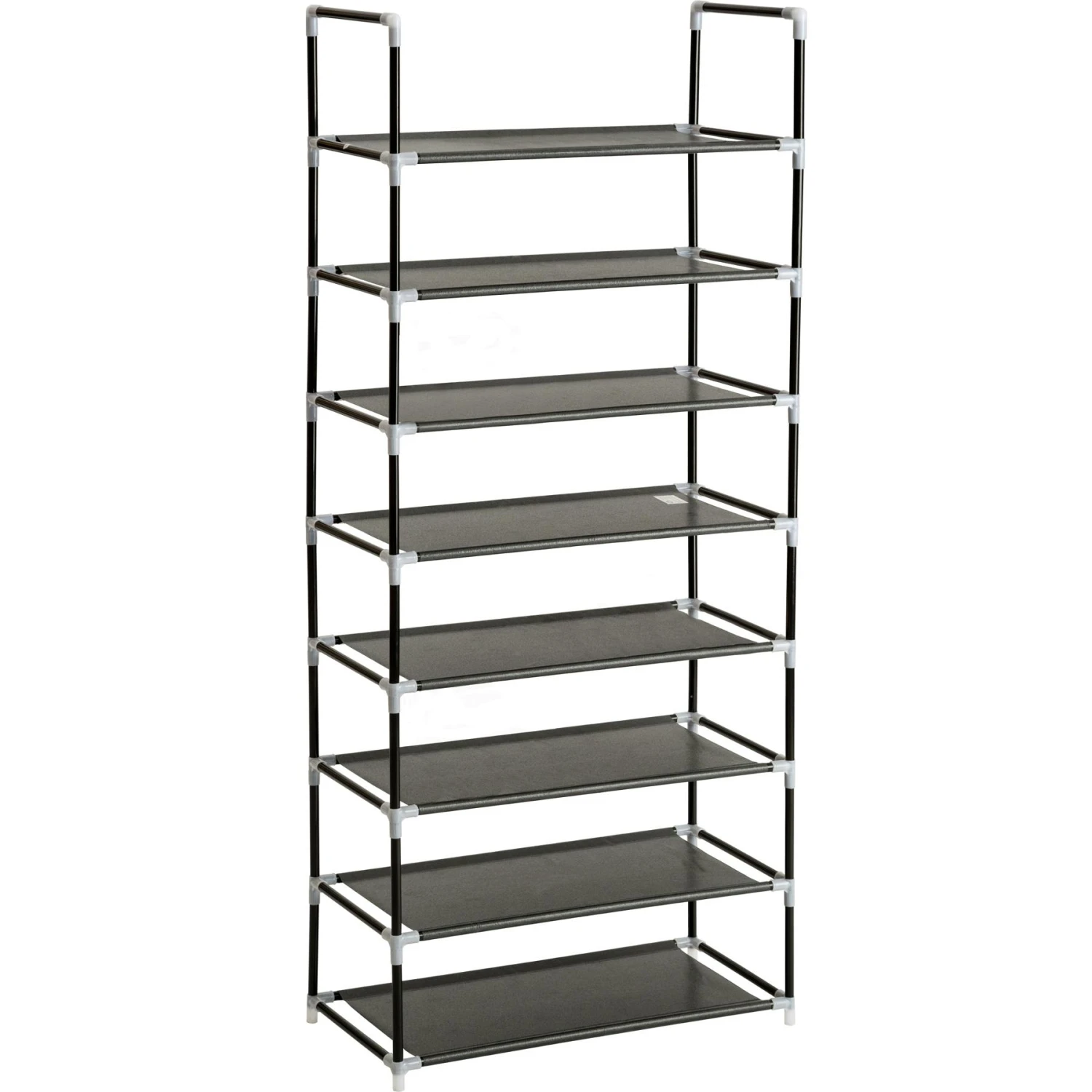 Tectake Schuhregal Mit 8 Böden 60x136,5x29,5cm - Schwarz - 402105 1 Tectake Schuhregal Mit 8 Böden 60x136,5x29,5cm - Schwarz - 402105