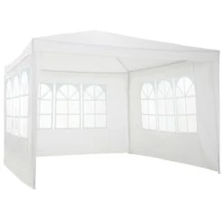 Tectake Garten Pavillon 3x3m Mit 3 Seitenteilen - Blau - 400933 -Tectake 6b61e08d 2a55 4413 aea7 2c1f73ab0b41
