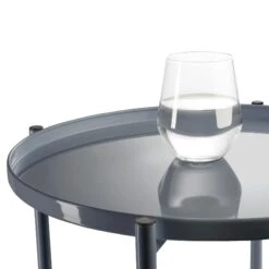 Tectake Beistelltisch Canterbury 45,5x45,5x53cm - Dunkelgrau - 404191 -Tectake 7211229b bea1 41d9 b318 334c38ec8355