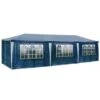Tectake Garten Pavillon 9x3m Mit 8 Seitenteilen - Blau - 400935