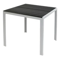 Tectake Aluminium Gartentisch Maren Höhenverstellbare Füße 90x90x74,5cm - Silber - 402955 -Tectake 75dca3cf 6c23 48e0 8961 9a108b4081a1