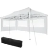Tectake Faltbarer Garten Pavillon 3x6m Mit 2 Seitenteilen - Weiß - 403158