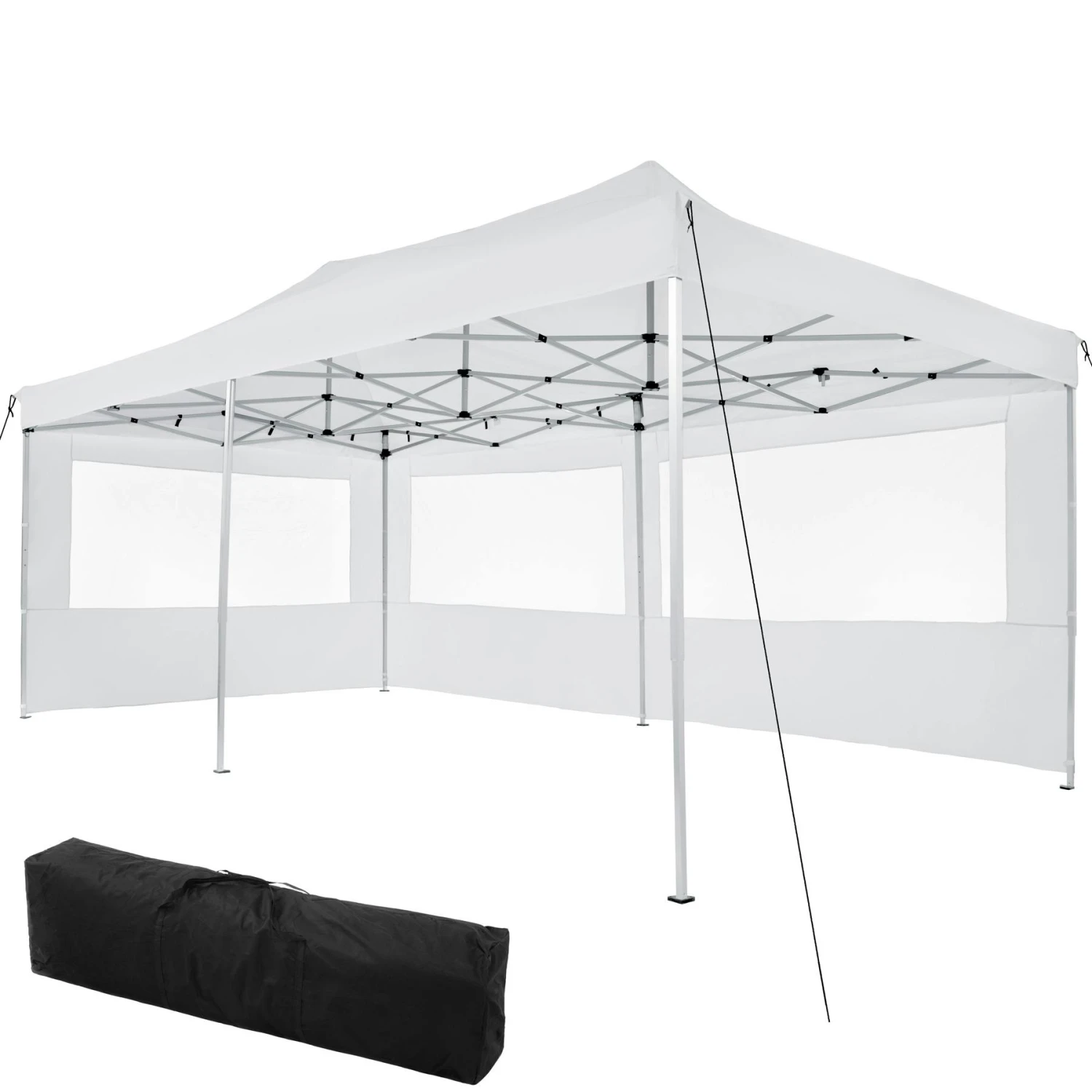 Tectake Faltbarer Garten Pavillon 3x6m Mit 2 Seitenteilen - Schwarz - 403159 2 Tectake Faltbarer Garten Pavillon 3x6m Mit 2 Seitenteilen - Schwarz - 403159 – Bild 2