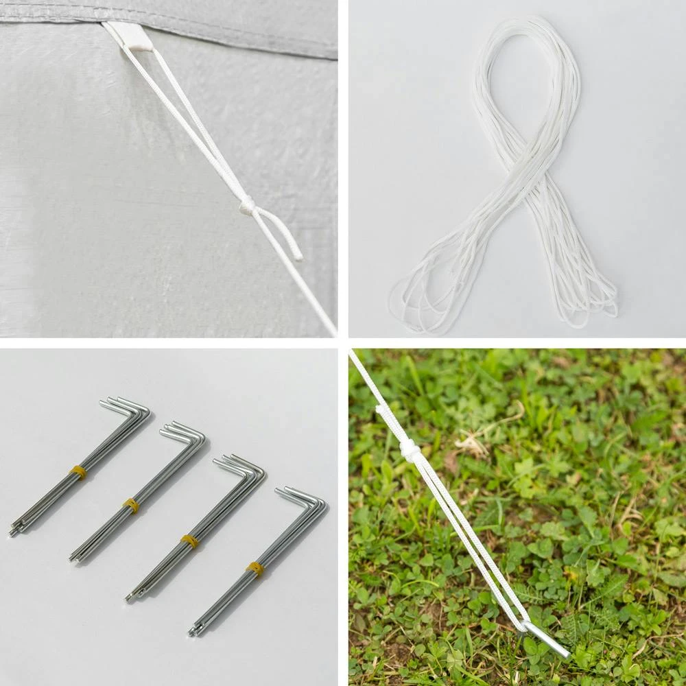 Tectake Garten Pavillon 9x3m Mit 8 Seitenteilen - Weiß - 400934 6 Tectake Garten Pavillon 9x3m Mit 8 Seitenteilen - Weiß - 400934 – Bild 6